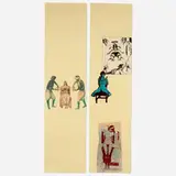 Nancy Spero, Victimage (diptych), 1990, hand-printed collage on paper