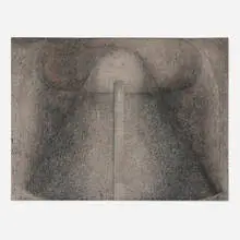 Stanislav Libenský, Untitled, 1996, charcoal and pencil on paper laid to canvas
