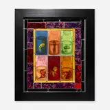 Judith Schaechter, Untitled (Specimens), 2004, sandblasted, engraved, and enameled stained glass