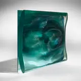 Toshio Iezumi, P.100898 (from the Projection series), 1998, glued, carved, and polished heat reflecting glass