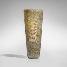 Giles Bettison, Cell #8 (from the Cell series), 1999, cold-assembled and hot-formed murrine, ground surface