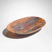 Giles Bettison, Untitled (Tray), c. 2010, cold-assembled and hot-formed murrine, ground surface