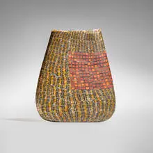 Giles Bettison, Untitled, 2000, cold-assembled and hot-formed murrine, ground surface