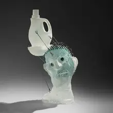 Cleanser by Hank Murta Adams, 2017, cast glass, patinated copper, sold Sep 2025