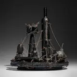 Hank Murta Adams, Still Life, 2007, cast black glass, copper