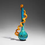 Dale Chihuly, Azure Blue Venetian with Orange Coil