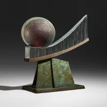 Jack Schmidt, Mini Me III (No. 38 from the Precious Stone series), 2001, cast and blown glass, bronze