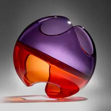 John Kiley, Curling Ellipse, 2011, hand-blown, cut, and polished glass