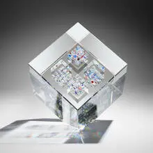 Cleo's Jewels by Jon Kuhn, 1995, ground, polished, and laminated glass, sold Sep 2025