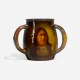 Tari-ka-hini-keeni, Ogalalla (Standard Glaze Native American portrait mug) by Harriet Elizabeth Wilcox for Rookwood Pottery, sold Nov 2023