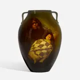 Standard Glaze Native American portrait vase with mother and child by Grace Young for Rookwood Pottery, sold Nov 2023