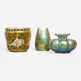 Zsolnay, Collection of three vases