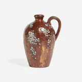 Unusual perfume jug with flowers by Rookwood Pottery, sold Nov 2023