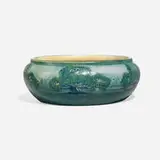 Anna Frances Simpson for Newcomb College Pottery, Transitional bowl with live oaks and Spanish moss