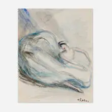 Hilla Rebay, Dancer, watercolor on paper