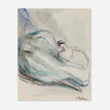 Dancer by Hilla Rebay, watercolor on paper, sold Oct 2023