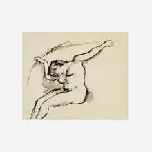 Arthur Beecher Carles, Seated Nude, ink on paper