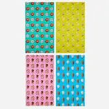 John Baldessari, Wallpaper samplers, set of four, c. 2015, offset lithograph in colors