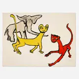Alexander Calder, Animals (from the Our Unfinished Revolution portfolio), 1976, lithograph in colors on Arches