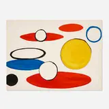 Alexander Calder, White Circles and Ellipses (from the Our Unfinished Revolution portfolio), 1976, lithograph in colors on Arches