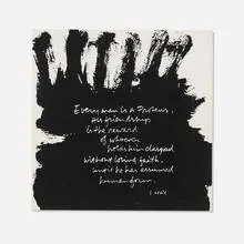 everyman by Corita Kent, 1976, screenprint, sold Apr 2024