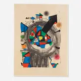 Joan Miró, Personnage à la flèche noire, 1977, etching and aquatint in colors on Arches