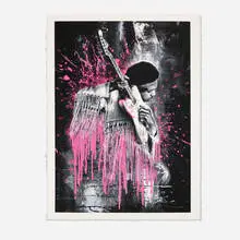 Thierry Guetta, Hendrix (Pink), 2015, screenprint in colors