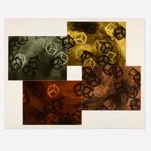 Mel Bochner, Second Quartet (from the Four Color Quartets series), 1990, lithograph in colors