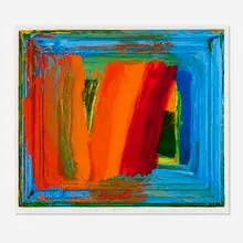 Bamboo by Howard Hodgkin, 2000, screenprint in colors on Somerset Texture, sold Apr 2024