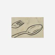 Still Life Fragment by Donald Baechler, 2021, acrylic and collage on cardstock, sold Apr 2024