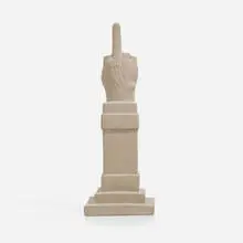 L.O.V.E. sculpture by Maurizio Cattelan, 2018, cast concrete, sold Apr 2024
