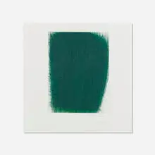 Untitled (Green) by Arnulf Rainer, drypoint and etching in colors, sold Apr 2024