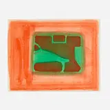 Howard Hodgkin, A Furnished Room, 1977, etching and aquatint in colors with hand-coloring on Arches mould-made paper