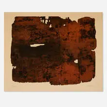Eau-forte No. 17 by Pierre Soulages, 1961, etching in colors, sold Apr 2024