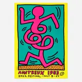 Keith Haring, Montreaux Jazz Festival poster, 1983, screenprint in colors