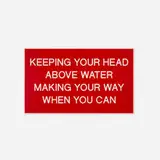 Ryan McGinness, Keeping Your Head Above Water Making Your Way When You Can (from the Sign Series: 80s Sitcoms)