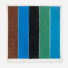 Ellsworth Kelly, Colored Paper Image XIX (Brown Blue Black Green Violet), 1976, colored and pressed paper pulp