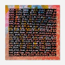 Blah, Blah, Blah (+ Background Noise) by Mel Bochner, 2013, screenprint in colors (double-sided), sold Apr 2024