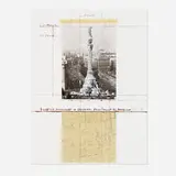 Christo, Wrapped Monument to Cristóbal Colón, Project for Barcelona (from the Columbus: In Search of a New Tomorrow portfolio), 1992, screenprint in colors with collotype and collage