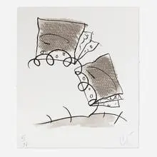 Notebook Torn in Half by Claes Oldenburg, 1997, lithograph on St. Armand Special Etching, sold Apr 2024