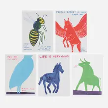 David Shrigley, Five works, offset lithograph in colors