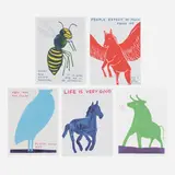 David Shrigley, Five works, offset lithograph in colors