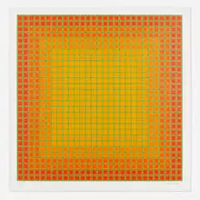 Let It Be Orange by Julian Stanczak, 1981, screenprint in colors, sold Apr 2024