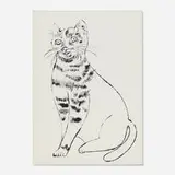 Andy Warhol, Untitled (from the 25 Cats Name Sam and One Blue Pussy portfolio), c. 1954, offset lithograph on Mohawk
