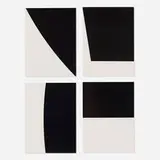 Four works from Un coup de dés jamais n'abolira le hasard (by Stéphane Mallarmé) by Ellsworth Kelly, 1992, lithograph on paper, sold Apr 2024