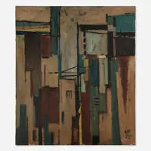 Jerry Pinsler, City, 1955, oil on canvas