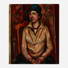 George Josimovich, Untitled (Portrait of Frieda Kraines), 1929, oil on canvas