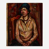 George Josimovich, Untitled (Portrait of Frieda Kraines), 1929, oil on canvas