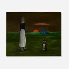 Gertrude Abercrombie, Sunset, 1954, oil on Masonite