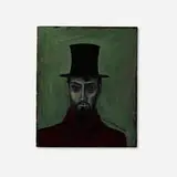 Gertrude Abercrombie, Man in Top Hat (Bearded Man)
